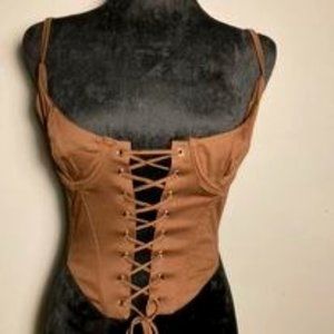 NWT sweet sexy lace up BUSTIER TOP sz S